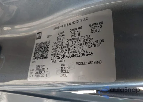 2022 Chevrolet Colorado 2Wd Short Box Wt из США, поврежденный, VIN 1GCGSBEA4N1299645